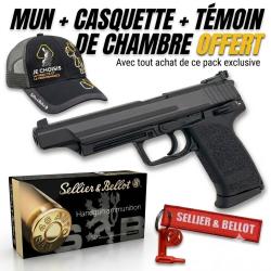 Pack pistolet HECKLER & KOCH HK usp elite cal.9x19 + Muntions + casquette + temoin offert