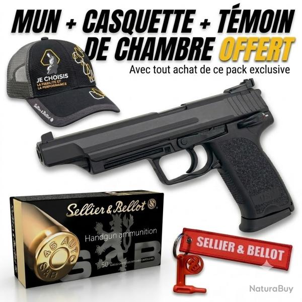 Pack pistolet HECKLER & KOCH HK usp elite cal.9x19 + Muntions + casquette + temoin offert