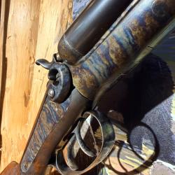 ENCHERES 1� - FUSIL A CHIENS EXTERIEURS LIEGEOIS - 12/65
