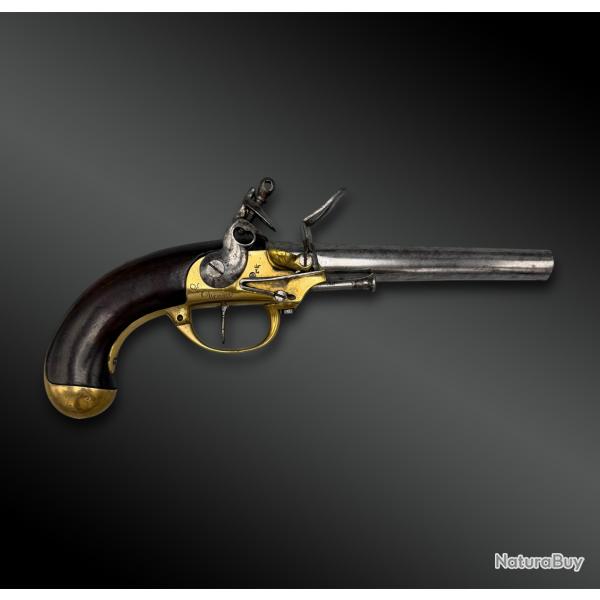 PISTOLET � silex mod�le 1777, 2�me type - France - P�riode Louis XVI