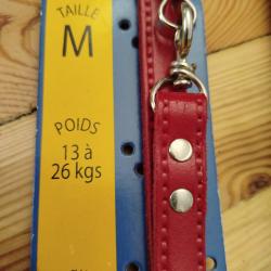 laisse pour chiens cuir rouge