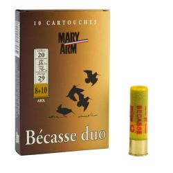 Cartouches MARY ARM BECASSE DUO Cal 20/70 29gr N&deg;8+10 X10