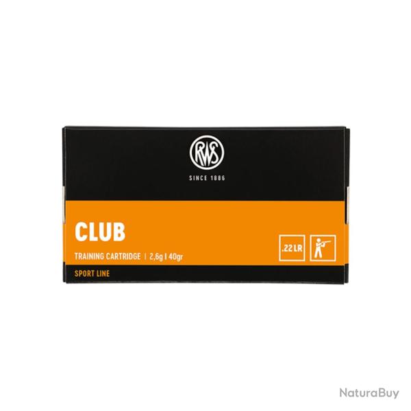 BOITE DE .22LR CLUB 2.6G 40GR X50 - RWS NEUF U UNIQUE