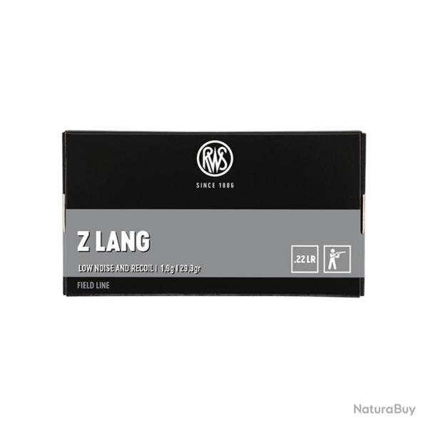 BOITE DE .22LR Z LANG 1.9G 29.3GR X50 - RWS NEUF U UNIQUE
