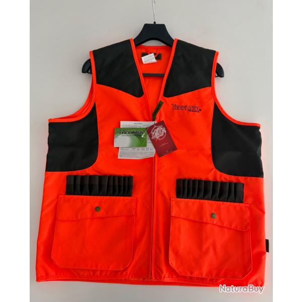 Gilet orange fluo Treeland anti-ronce taille XL