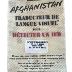 Traducteur de langue visuel Afghanistan Arm&eacute;e Fran&ccedil;aise tr&egrave;s rare !