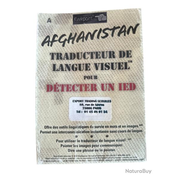 Traducteur de langue visuel Afghanistan Arm�e Fran�aise tr�s rare !
