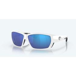 Lunettes polarisantes Costa Tuna Alley White Blue Mirror