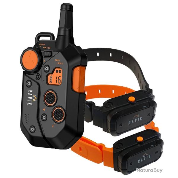 Pack collier de dressage Ravik RV900 pour 2 chiens