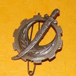 Commandement du Train en A.F.N, EL ARIA, dos lisse , FABRICANT DRAGO PARIS  ,  HOMOLOGATION SANS   ,