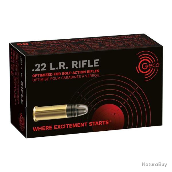 Boite de 50 munitions - .22 l.r Rifle 2,6g 40 grains - Geco - GECO 22LR