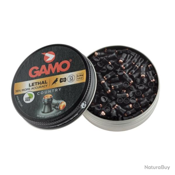 Plombs Gamo Lethal 4,5 mm (boite de 100)  - plombs lethal 4.5 100 gam