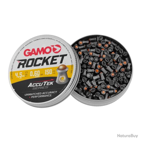Plombs Gamo Rocket Accutek 4,5 mm (boite de 150) - plombs rocket accutek 45