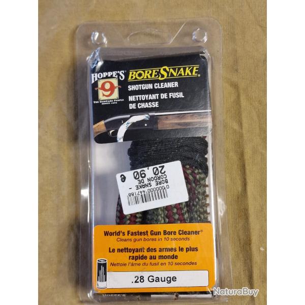 Cordon de nettoyage BoreSnake Hoppe's cal.28 HILMAR SUPER DESTOCK !!!