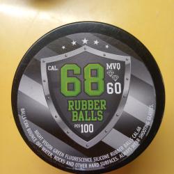 Ruber balls boite de 100 cal.68 fluorescentes