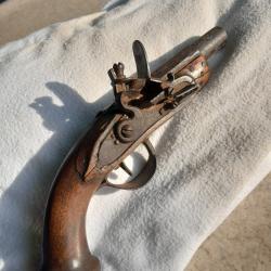 Pistolet &agrave; silex de voyage