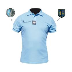 Polo Gendarmerie Respirant Cooldry - Bleu Ciel XS