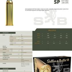 Cartouche Sellier Bellot 44 Rem mag SP 15.55g
