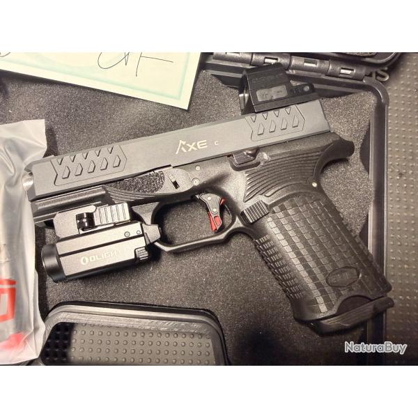 Pistolet bul armory axe C cleaver Comptact 9mm para