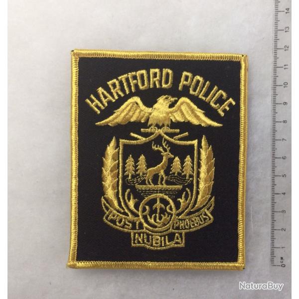 WW2 ETATS-UNIS US POLICE Insigne brod� PATCH POLICE AMERICAINE HARTFORD POLICE