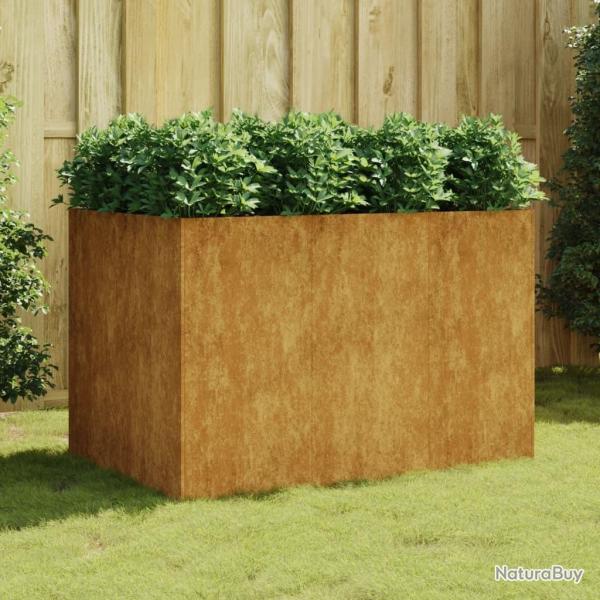 Lit sur�lev� de jardin 120x80x80 cm acier corten