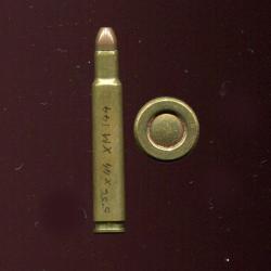 5.56 x 44 Flechette USA XM144 - balle cuivre pte plate - grosse laiton amorce bomb&eacute;e - PORT COMPRIS