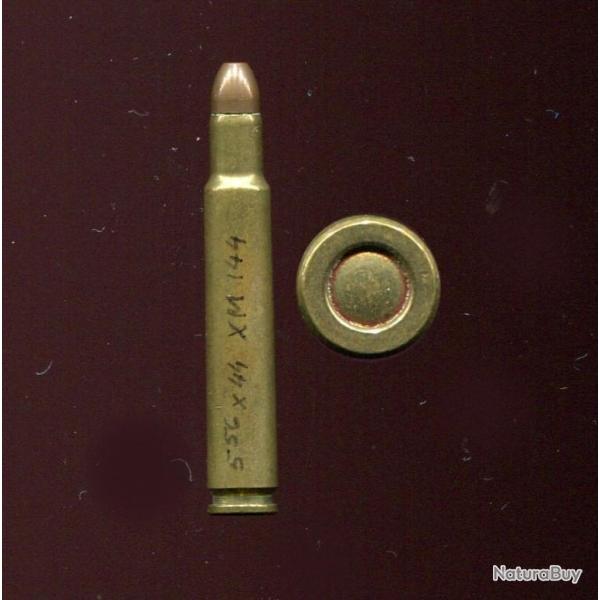 5.56 x 44 Flechette USA XM144 - balle cuivre pte plate - grosse laiton amorce bomb�e - PORT COMPRIS