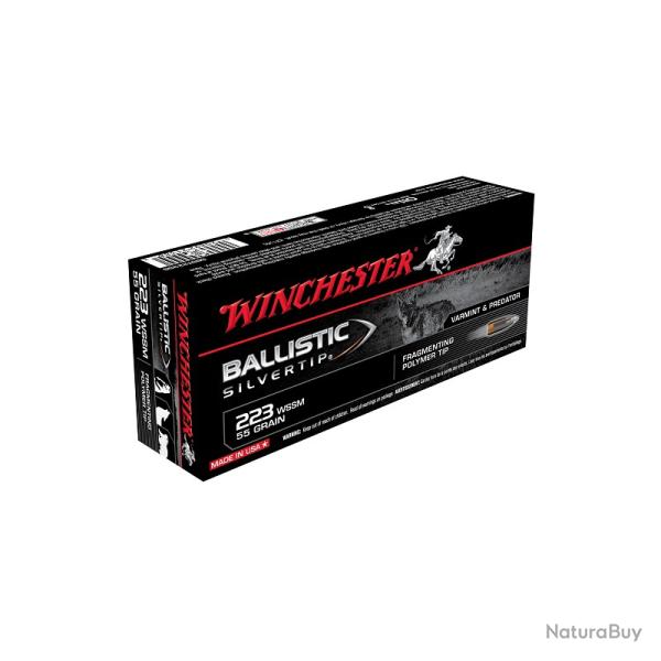1 Boite Winchester cal 223 WSSM Ballistic Silvertip 55gr