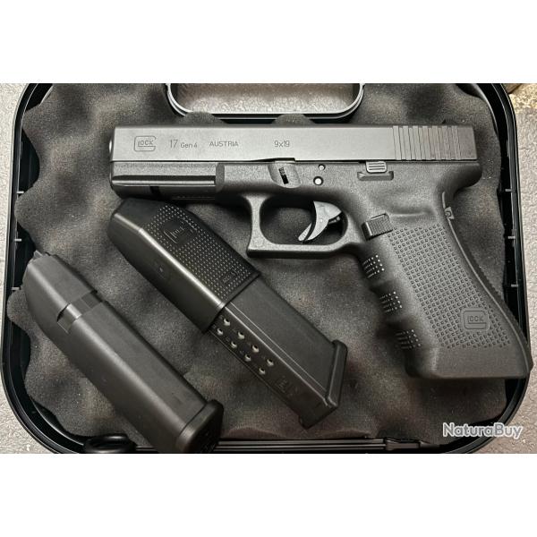 Glock 17 Gen4 - 9�19 mm - �tat proche du neuf - Seulement 103 cartouches tir�es
