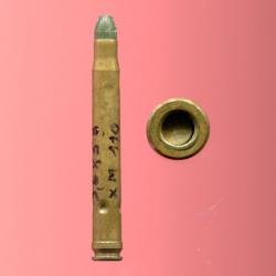 5.6 x 53 57 B US SPIW XM110 Flechette Piston Primer - RARE cartouche US exp&eacute;rimentale - PORT COMPRIS