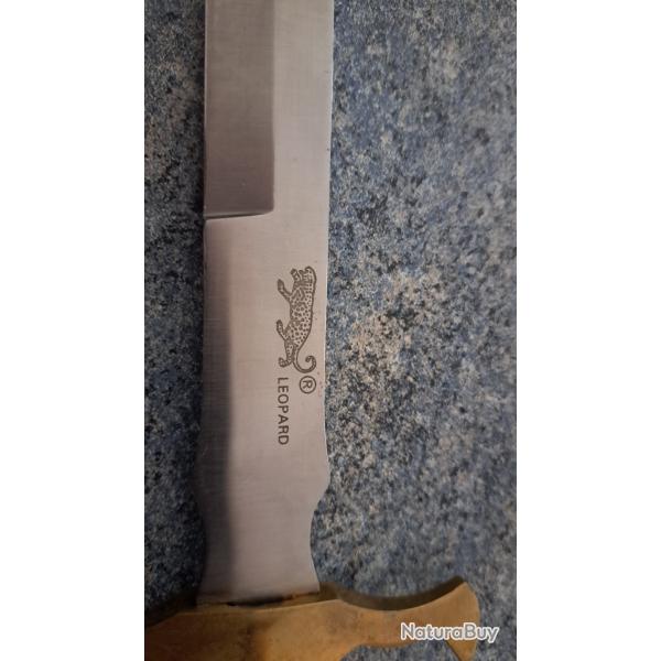 Dague de chasse leopard