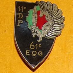 61&deg; ESCADRON DE QUARTIER GENERAL , 11&deg; DIVISION PARACHUTISTES , FABRICANT DRAGO  PARIS  ,  HOMOLOGAT
