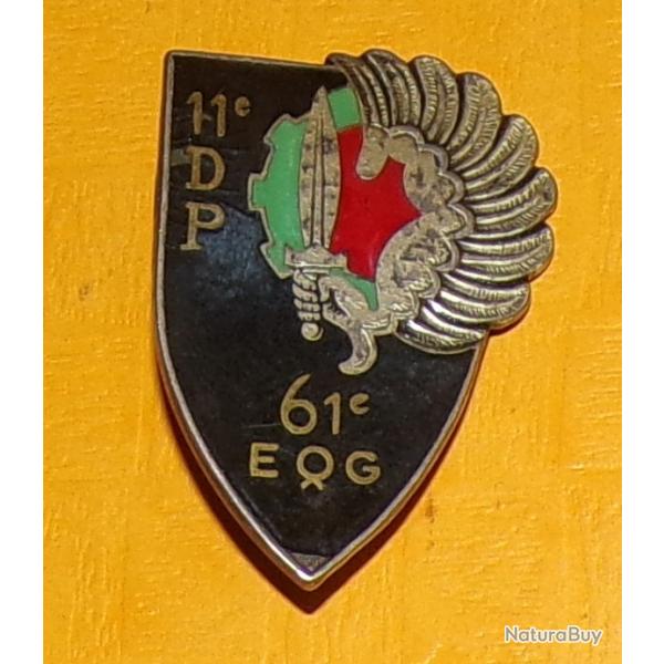 61� ESCADRON DE QUARTIER GENERAL , 11� DIVISION PARACHUTISTES , FABRICANT DRAGO  PARIS  ,  HOMOLOGAT