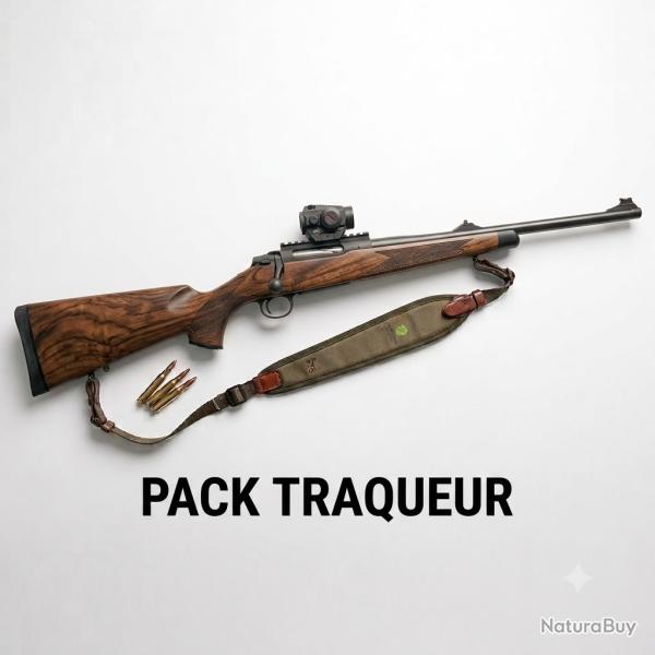 Pack traqueur carabine � verrou Sauer 101 Select Battue Cal. 9.3X62 filet� + point rouge + bretelle