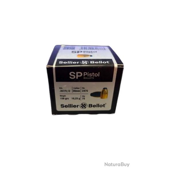 Ogives Sellier & Bellot calibre 357 SP 158GR 10.25g x75 (2475)