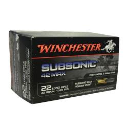 22LR Subsonic Max 42Gr WINCHESTER X50 - 22LR Subsonic Max 42Gr HP