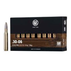 Munitions RWS .30-06 Sprg EVO 11,9 g - 184 gr - Boite de 20 - RWS 30 06 Evo 11.9g