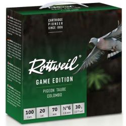 Pack 100 Cartouches Rottweil Game Edition Pigeon 30gr 20/70 - 100 cartouches 20/70 6