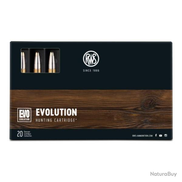 Munitions RWS 7x64 EVO 10,3 g - 159 gr - Boite de 20 - RWS 7.64 Evo 10.3