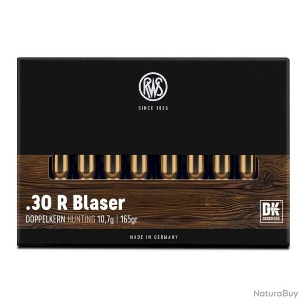 Munitions RWS .30 R Blaser DK 10,7 g - 165 gr - Boite de 20 - RWS 30R Blaser DK 10.7g