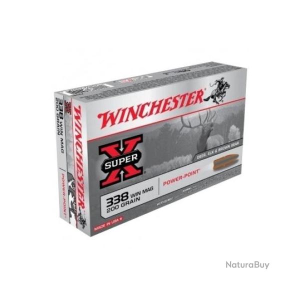 Winchester 338wm Power Point 200gr 12.96g - Win Power Point 338 200g