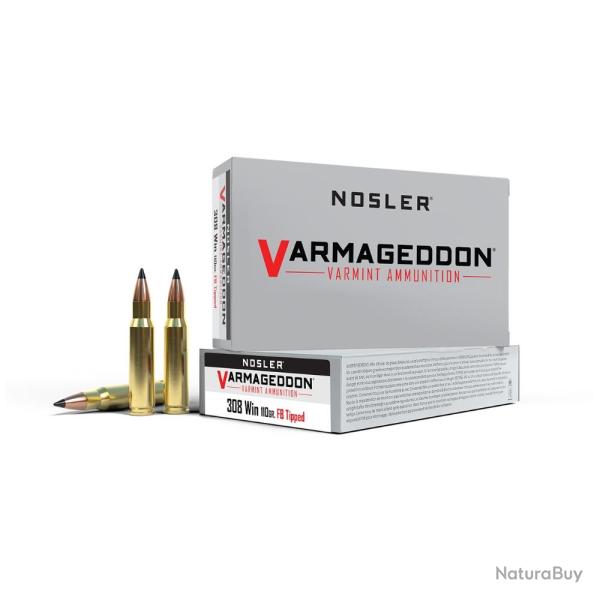 Munitions Nosler .308 Win Varmageddon 110gr - Boite de 20 - Nosler 308 VARMA 110GR