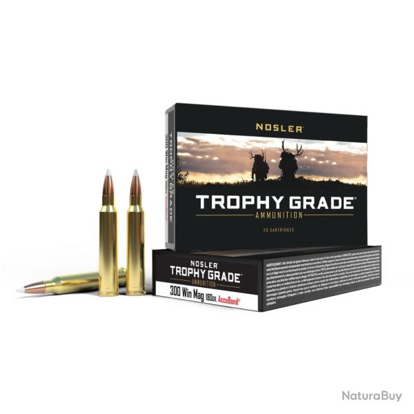 Munitions Nosler .300 Win Mag AccuBond 180gr - Boite de 20 - nosler 300 WM ACCUB 180G