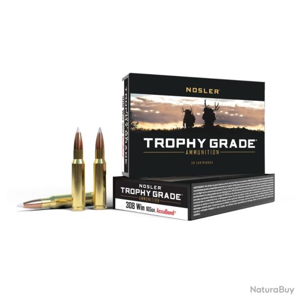 Munitions Nosler .308 Win AccuBond 165gr - Boite de 20 - Nosler 308 ACCUB 165GR