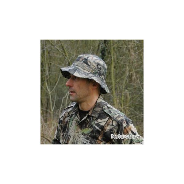 Bob de brousse coton �pais camouflage for�t