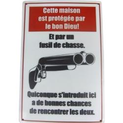 Lot n&deg;8 - Lot de 2 Panneaux de protection Blanc Fusil de chasse - Livr. gratuite