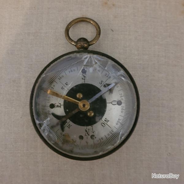 Boussole ancienne laiton poche 1930 -71 g � restaurer..type chaix civil..?