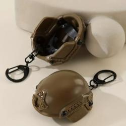 PORTE-CL&Eacute;S CASQUE D&Eacute;CAPSULEUR KAKI