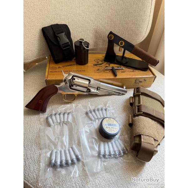 Pack uberti remington 1858 new army sheriff inox cal 44 pn poudre noire