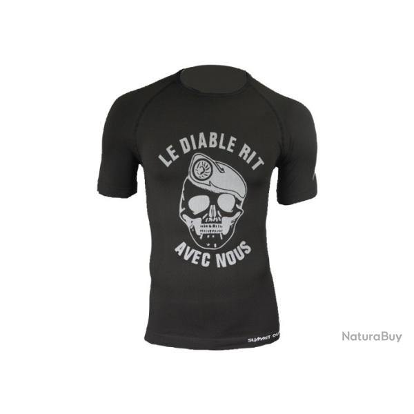 T-shirt Le Diable rit avec nous Coloris Noir